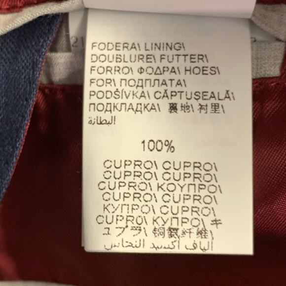 BRUNELLO CUCINELLI Size 40 Navy Red Twill Linen Snaps Jacket - Picture 9 of 10